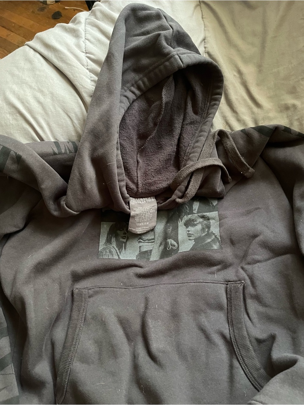 Taylor Swift Gray/Black Graphic Pullover Sweatshirt - Picture 5 of 7